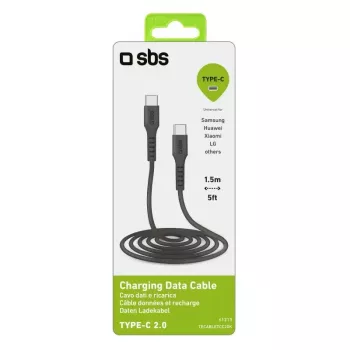 Cavo USB-C a USB-C SBS Mobile TECABLETCC20K 1,5 m, USB 2.0, nero