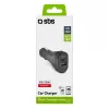 Caricabatterie da auto SBS Mobile TECRPD25W — accendisigari, 12–24 V, 1×USB-A, 1×USB-C, ricarica rapida, nero