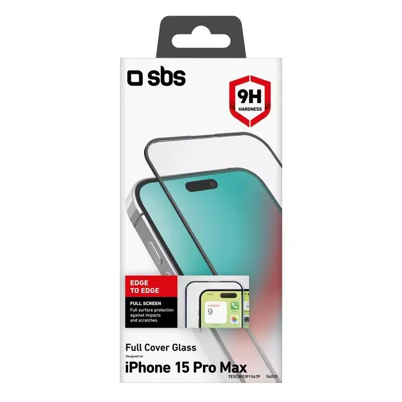 Protezione schermo SBS TESCRFCIP1567P per iPhone 15 Pro Max trasparente