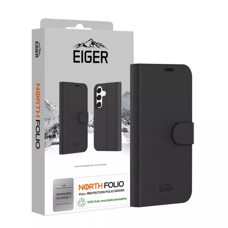 Custodia portafoglio EIGER EGCA00591 per Samsung Galaxy Xcover7 16,8 cm nero