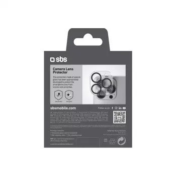 Protezione schermo e obiettivo fotocamera SBS TECAMGLIP16PK per iPhone 16 Pro/Pro Max antigraffio trasparente