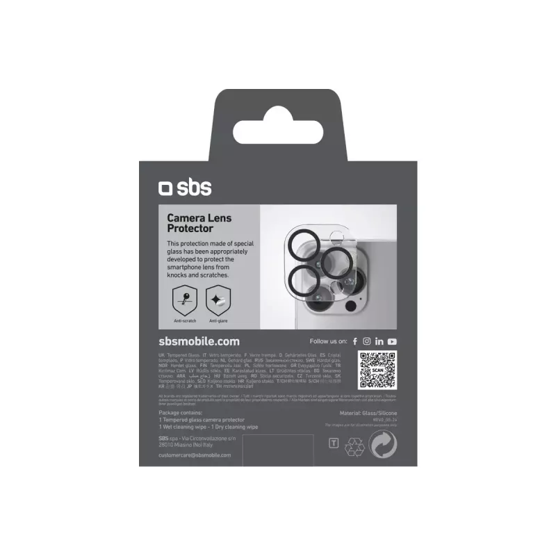 SBS TECAMGLIP16PK protezione per obiettivo fotocamera per iPhone 16 Pro/Pro Max
