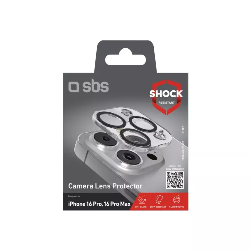 SBS TECAMGLIP16PK protezione per obiettivo fotocamera per iPhone 16 Pro/Pro Max