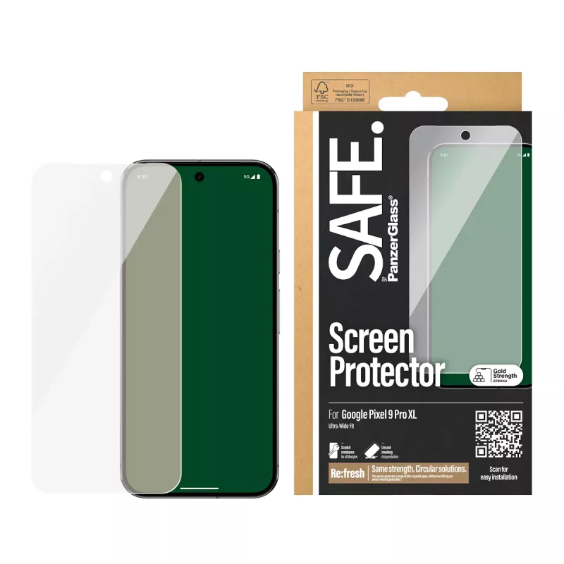 Pellicola protettiva per schermo PanzerGlass SAFE. by ® Google Pixel 9 Pro XL Ultra-Wide Fit antigraffio antiurto