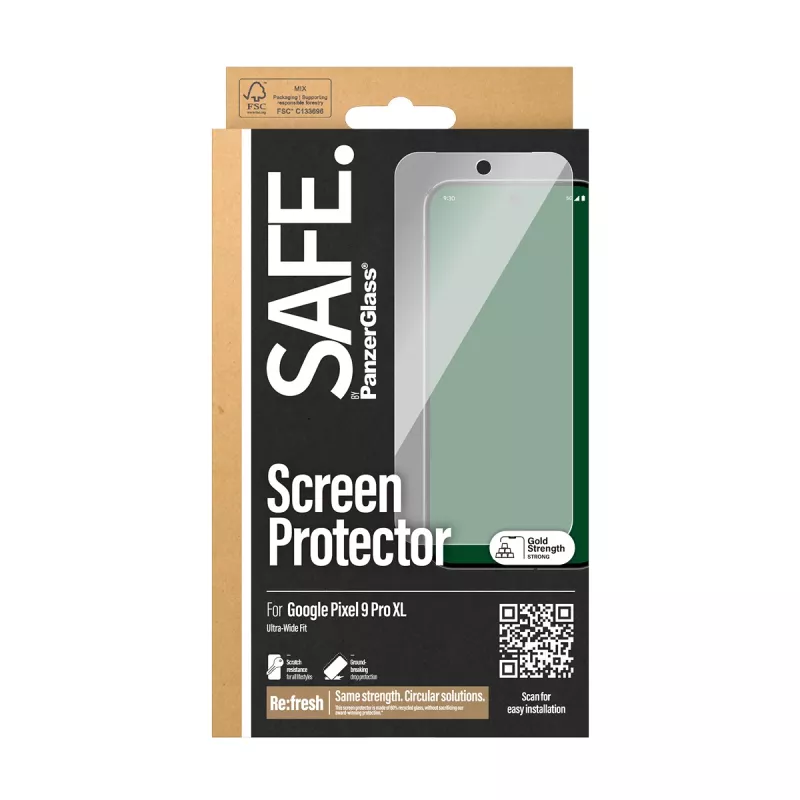 Pellicola protettiva per schermo PanzerGlass SAFE. by ® Google Pixel 9 Pro XL Ultra-Wide Fit antigraffio antiurto
