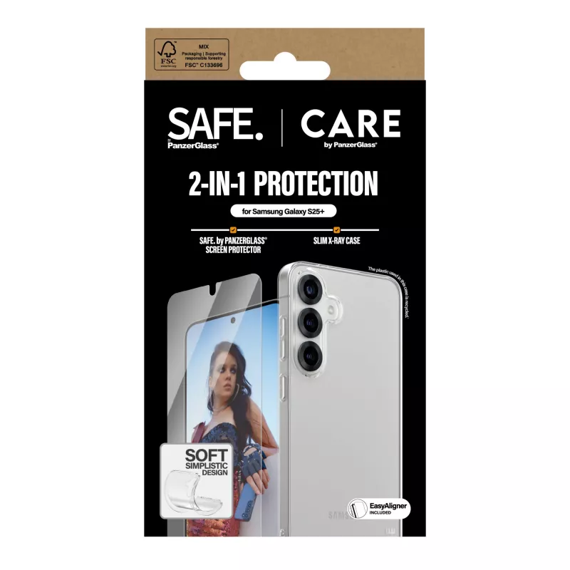 PanzerGlass CARE by Fashion bundle 2-in-1 Samsung Galaxy S25+