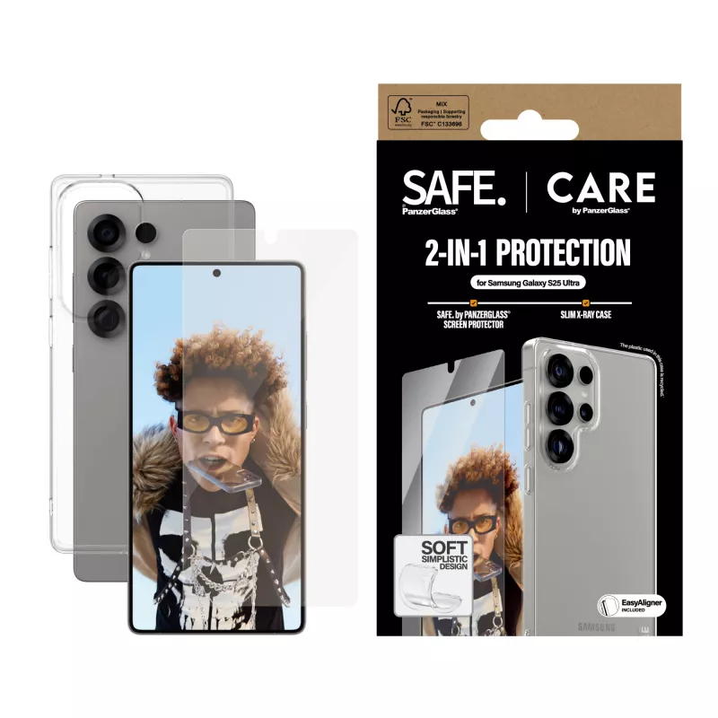 PanzerGlass CARE by Fashion bundle 2-in-1 Samsung Galaxy S25 Ultra