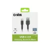 Cavo USB SBS Mobile TECABLETYC1KPOS — USB A a USB C, USB 2.0, 1 m, nero