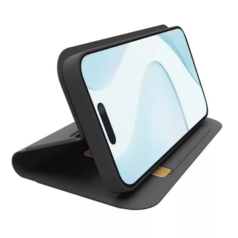 Custodia portafoglio SBS TEWALIP1763K per iPhone 17 nero con supporto da tavolo