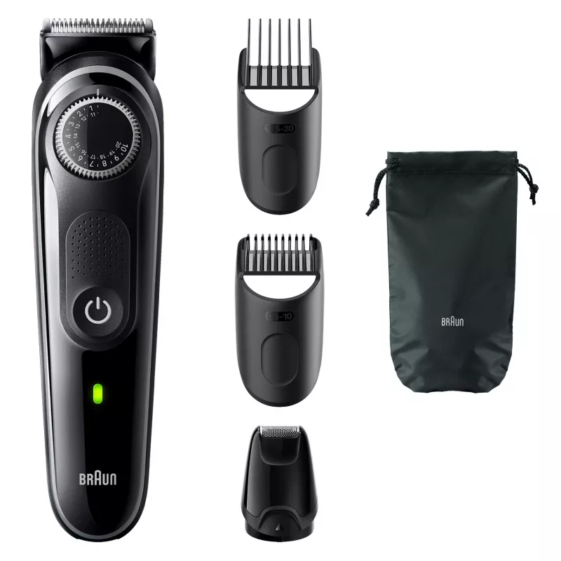 Rifinitore barba Braun BeardTrimmer 3 BT3440, lavabile, batteria, nero