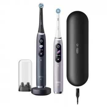 Spazzolino elettrico rotante-oszillante Oral-B iO 80363731 nero argento adulti cura delle gengive sensibile sbiancante