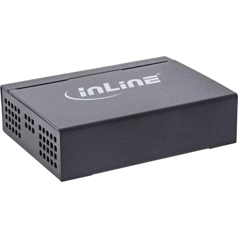Switch di rete Gigabit InLine 5 porte, 1 Gb/s, desktop, case in metallo, senza ventola