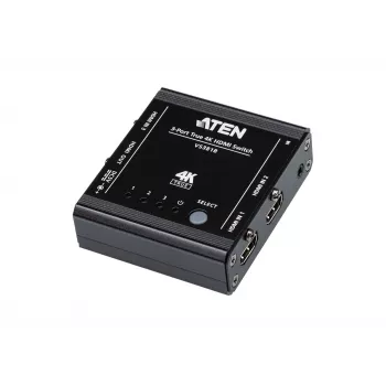 Switch HDMI ATEN 3 porte True 4K, HDMI, metallo, nero, 60 Hz, 5 m, 3840 x 2160, 4096 x 2160
