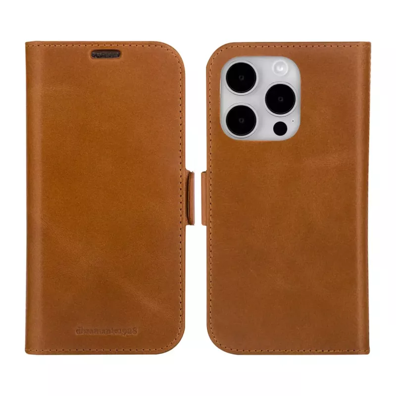 Custodia con folio dbramante1928 Lynge iPhone 15 Pro marrone