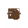 dbramante1928 Lynge LY61GT001181 custodia a libro per Apple iPhone 12/12 Pro, in pelle granulata, marrone chiaro