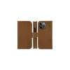 dbramante1928 Lynge LY61GT001181 custodia a libro per Apple iPhone 12/12 Pro, in pelle granulata, marrone chiaro