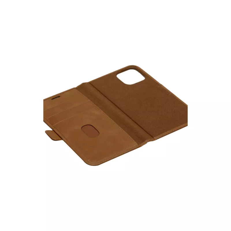 dbramante1928 Lynge LY61GT001181 custodia a libro per Apple iPhone 12/12 Pro, in pelle granulata, marrone chiaro