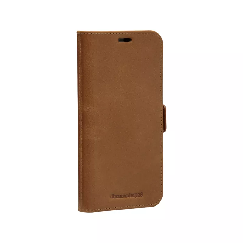 dbramante1928 Lynge LY61GT001181 custodia a libro per Apple iPhone 12/12 Pro, in pelle granulata, marrone chiaro