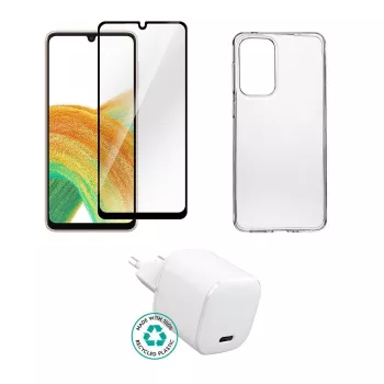 Kit accessori eSTUFF ES-KIT-SAMGALA535G per Samsung Galaxy A53 5G (caricabatterie, custodia, vetro protettivo display)