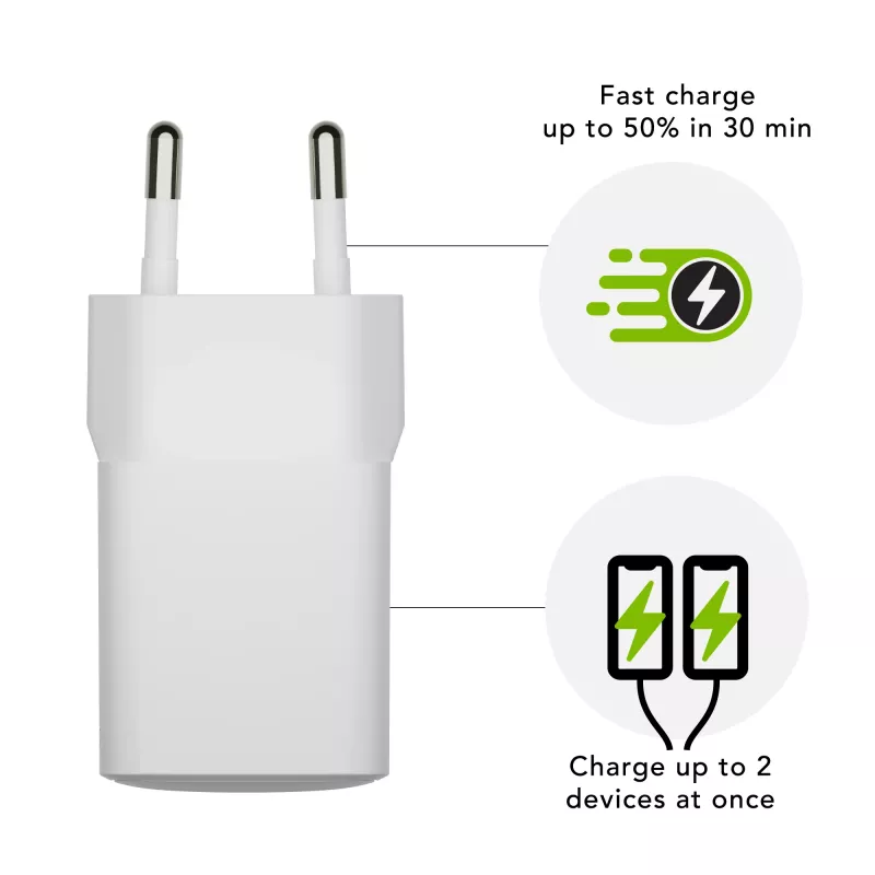 dbramante1928 re-charge Pro - caricabatterie da parete EU USBC30W+USBA18W-W