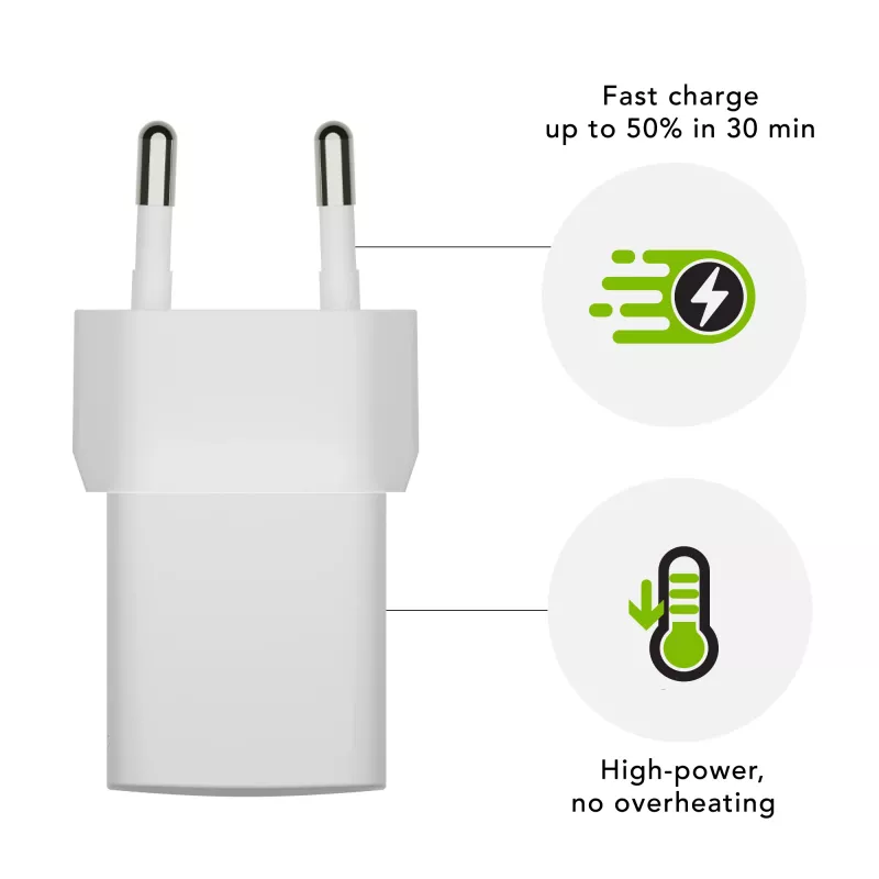 dbramante1928 re-charge Pro – alimentatore EU USB-C 25W – W, uso interno, AC, bianco