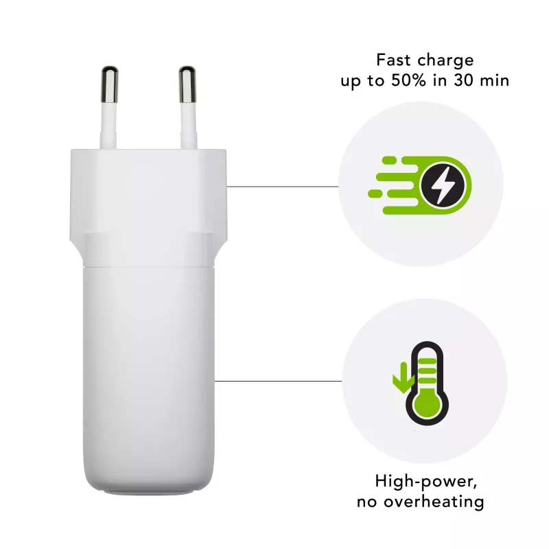 dbramante1928 re-charge Pro - caricabatterie da parete EU USB-C 65 W - W, uso interno, AC, bianco