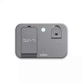 Veho DS-7 stazione di ricarica multipla wireless Qi argento USB Type-C 10W