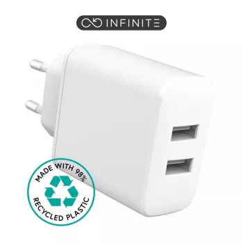 Caricabatterie per uso interno eSTUFF ES637005 smartphone bianco 2 porte USB 5V