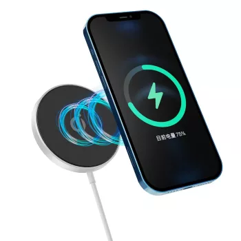 eSTUFF ES638100 caricabatterie mobile smartphone alluminio AC ricarica wireless ricarica rapida interno