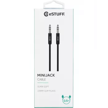 eSTUFF ES608001 cavo audio 0,5 m 3,5 mm nero