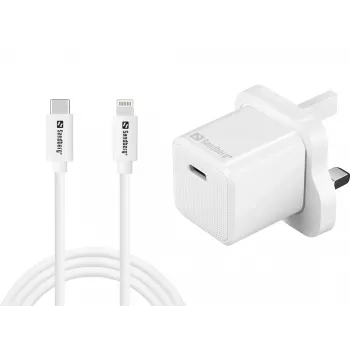 Caricabatterie USB-C SANDBERG 441-64 20W spina UK – ricarica rapida con USB Power Delivery