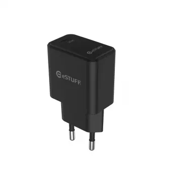 Caricabatterie USB-C eSTUFF ES635029-BULK EU PD 20W, nero