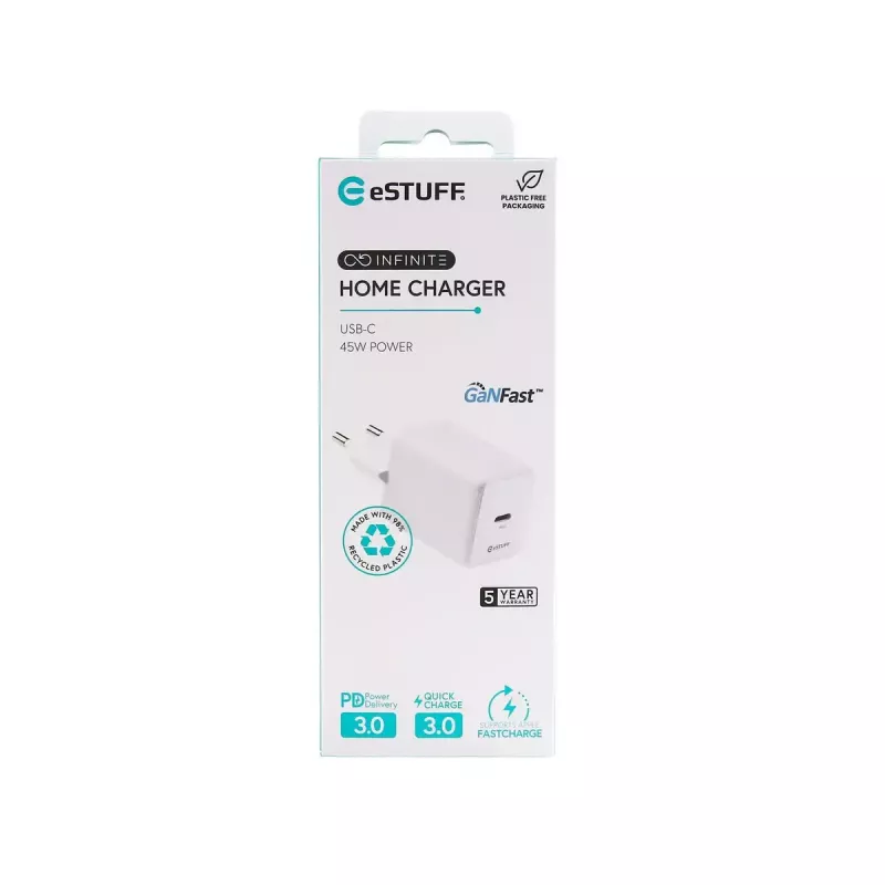 Caricabatterie USB-C eSTUFF INFINITE ES637046 EU PD 45W GaN