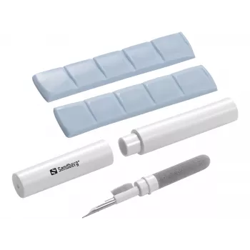Kit di pulizia Sandberg Cleaning Pen Kit per Airpods grigio bianco