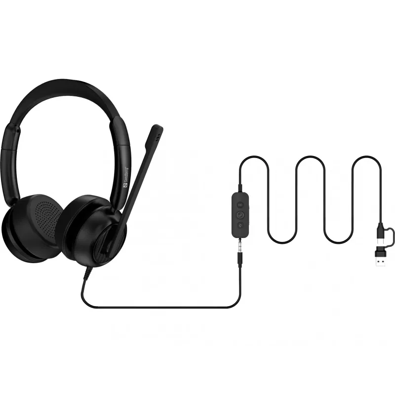 Headset Sandberg 3in1 Office Headset Pro ENC con filo 20-20000 Hz