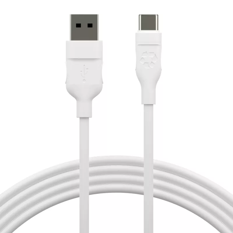 dbramante1928 re-charge Pro CB12ACWH7088 cavo da USB-A a USB-C, 1,2 m, USB 2.0, 480 Mbps, 36W, plastica 100 % riciclata, bianco