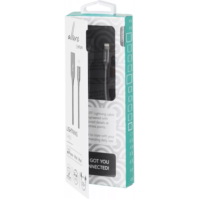 Cavo Lightning eSTUFF ES601065 0,5 m grigio
