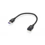 Cavo USB IOGEAR G2LU3AMF USB 3.2 Gen 1 0,3 m USB A nero