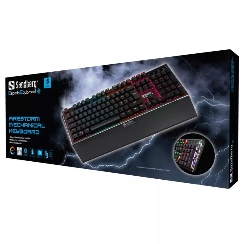 Tastiera meccanica Sandberg FireStorm Mech BE