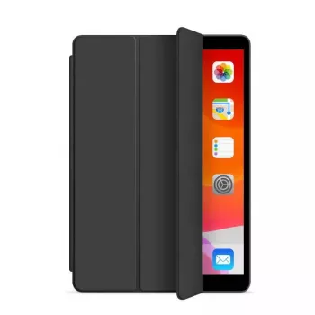eSTUFF DENVER Folio Case per iPad 9.7 2018/2017 – pelle PU nera/trasparente