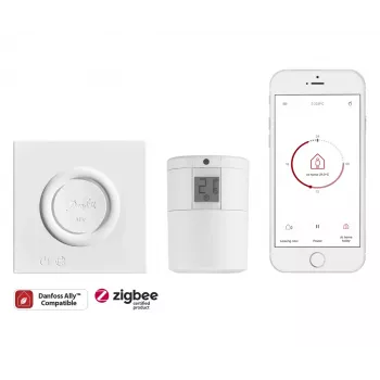 Danfoss Ally Starter Pack, gateway + termostato per radiatori, bianco (014G2440)