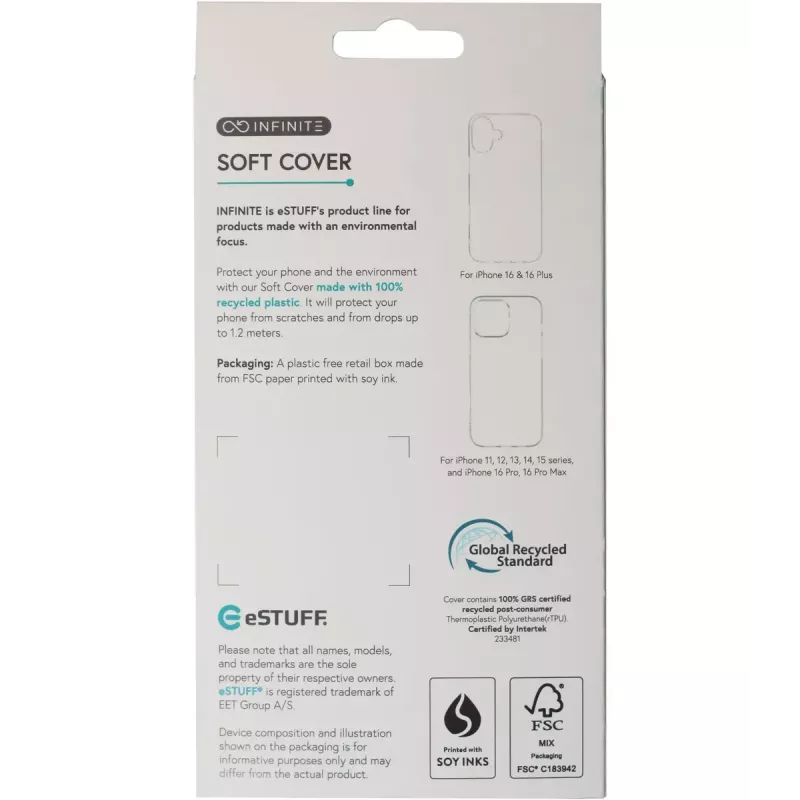 eSTUFF ES67100051 custodia per cellulare 17 cm (6,7 pollici) cover trasparente