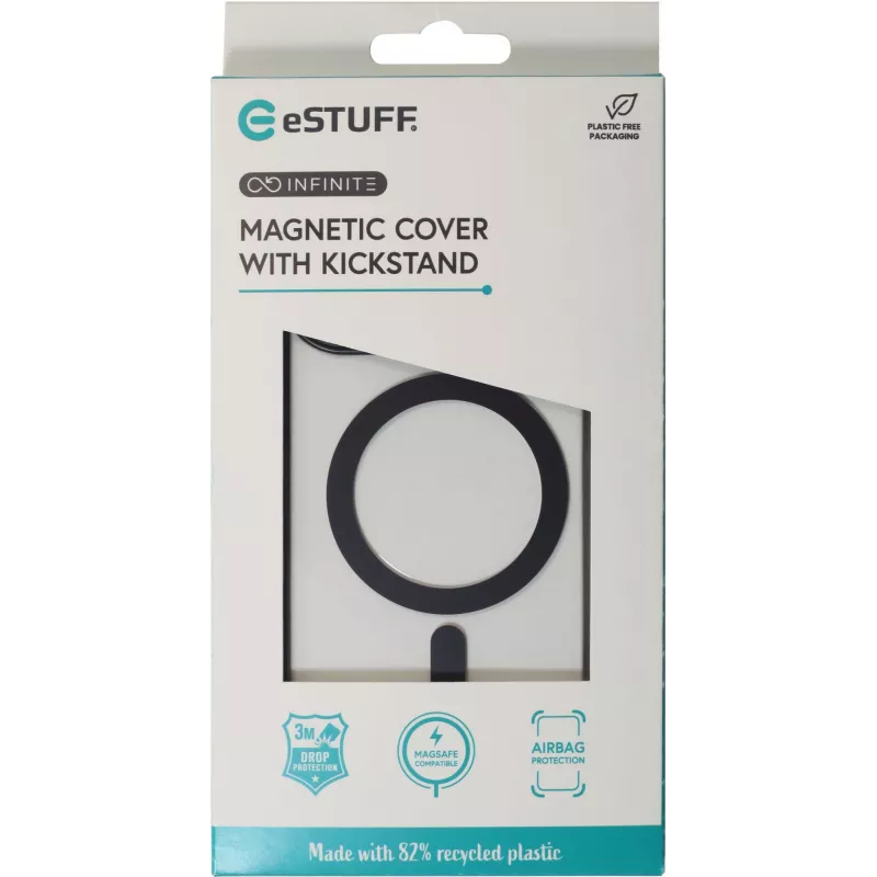 eSTUFF ES67141101 custodia per cellulare 17 cm (6,7 pollici) cover trasparente, nero