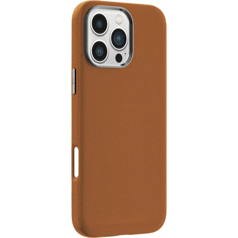 eSTUFF INFINITE VENICE custodia magnetica in pelle per iPhone 16 Pro, marrone