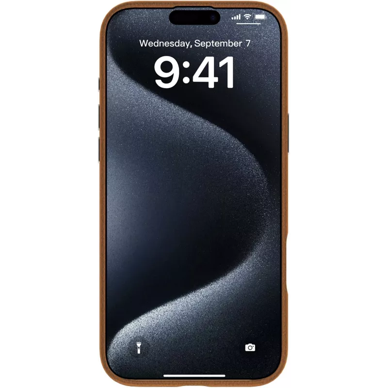 eSTUFF INFINITE VENICE custodia magnetica in pelle per iPhone 16 Pro, marrone