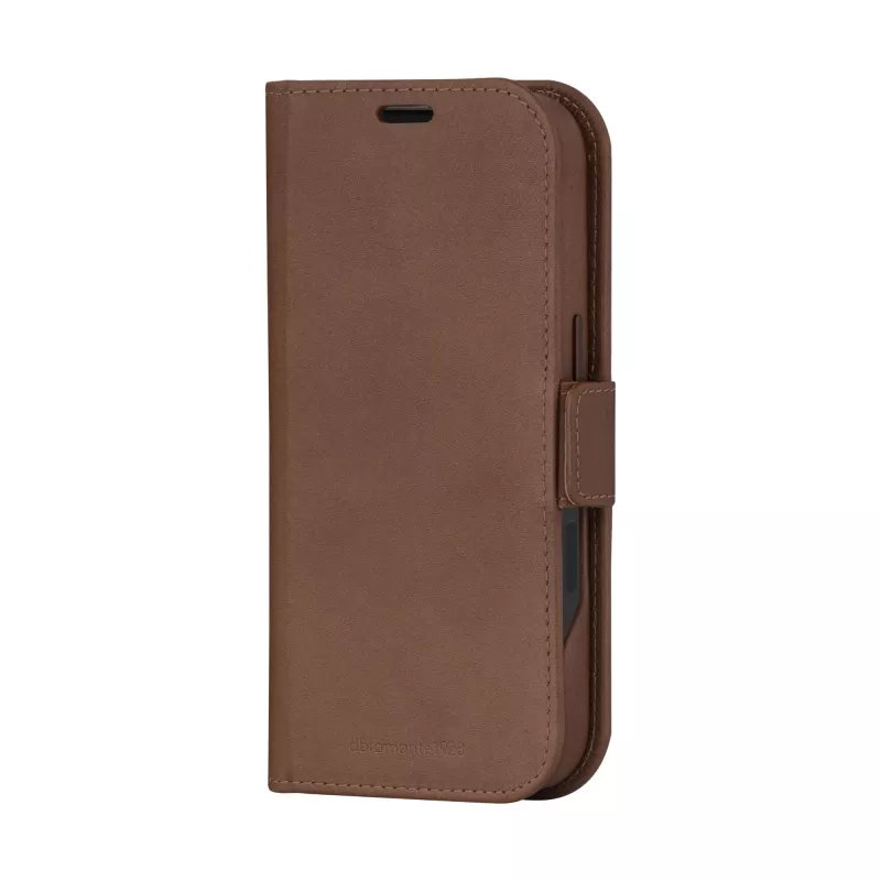 Custodia folio dbramante1928 Lynge MagSafe iPhone 16 Pro Dark Tan