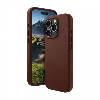 La custodia dbramante1928 Roskilde per iPhone 16 Pro in Dark Tan unisce eleganza senza tempo e funzionalità moderna