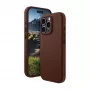 La custodia dbramante1928 Roskilde per iPhone 16 Pro in Dark Tan unisce eleganza senza tempo e funzionalità moderna