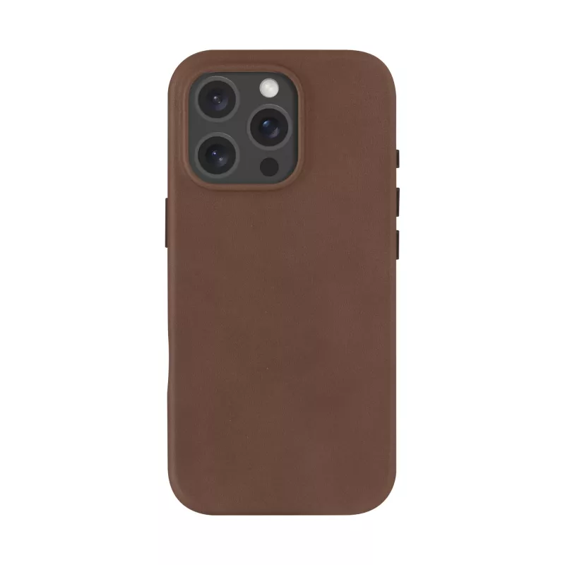 La custodia dbramante1928 Roskilde per iPhone 16 Pro in Dark Tan unisce eleganza senza tempo e funzionalità moderna