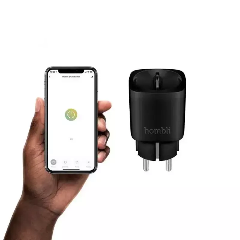 Hombli presa smart HBPP-0205, 3680 W, per interni, nera, confezione promo 2+1 (3 pz.)
